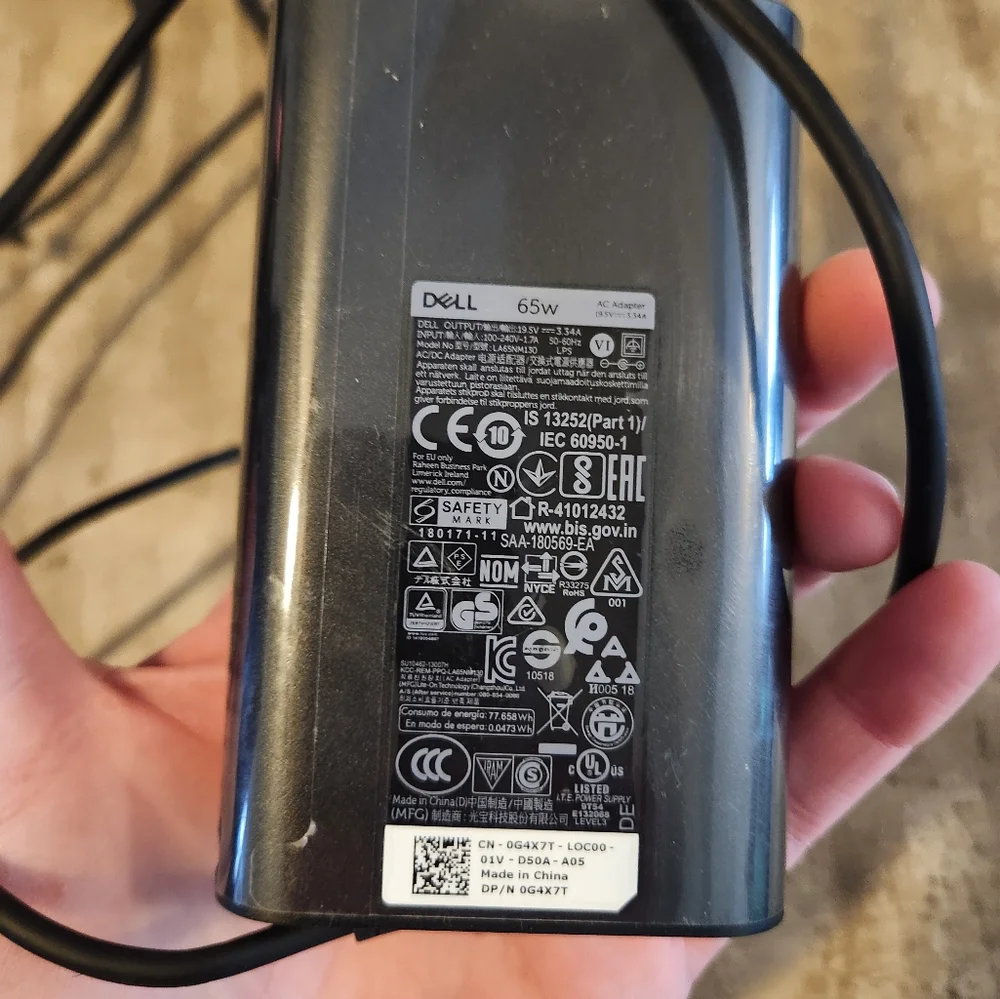 Dell 65W Charger LA65NM191 Original Power Adapter with Power Cord